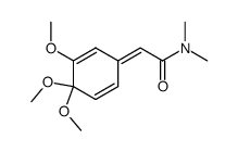 N,N-Dimethyl-2-[3,4,4-trimethoxy-cyclohexa-2,5-dien-(E)-ylidene]-acetamide结构式