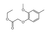 ethyl 2-(2-methoxy-4-methylphenoxy)acetate结构式