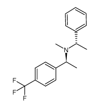 (S)-N-methyl-1-phenyl-N-((S)-1-(4-(trifluoromethyl)phenyl)ethyl)ethanamine结构式