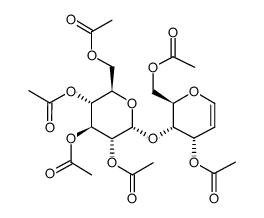 [(2R,3S,4R)-4-acetyloxy-3-[(2R,3R,4S,5R,6R)-3,4,5-triacetyloxy-6-(acetyloxymethyl)oxan-2-yl]oxy-3,4-dihydro-2H-pyran-2-yl]methyl acetate Structure