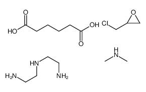 己二酸与N-(2-胺乙基)-1,2-乙二胺的聚合物与二甲胺和环氧氯丙烷的反应产物结构式