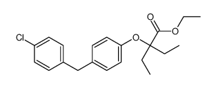 ethyl 2-[4-[(4-chlorophenyl)methyl]phenoxy]-2-ethylbutanoate结构式