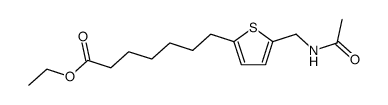 7-[5-(acetylamino-methyl)-thiophen-2-yl]-heptanoic acid ethyl ester Structure