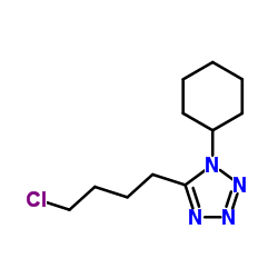 1-环己基-5-(4-氯丁基)-四氮唑结构式