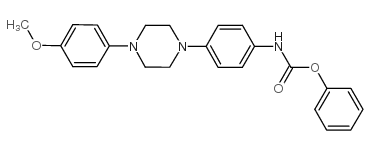 4-([4-(4-甲氧基-苯基)-哌嗪-1-基]-苯基)-氨基甲酸苯酯结构式