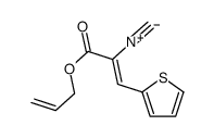 prop-2-enyl 2-isocyano-3-thiophen-2-ylprop-2-enoate结构式