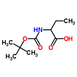 2-(tert-butoxycarbonylamino)butanoic acid Structure