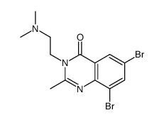 6,8-dibromo-3-[2-(dimethylamino)ethyl]-2-methylquinazolin-4-one结构式