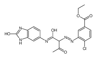 ethyl 4-chloro-3-[[1-[[(2,3-dihydro-2-oxo-1H-benzimidazol-5-yl)amino]carbonyl]-2-oxopropyl]azo]benzoate结构式