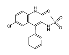 6-chloro-3-methanosulfonamido-4-phenyl-1H-quinolin-2-one Structure
