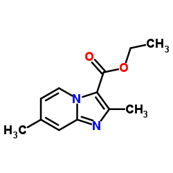 2,7-二甲基咪唑并[1,2-a]吡啶-3-羧酸乙酯结构式