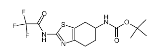 tert-butyl {2-[(trifluoroacetyl)amino]-4,5,6,7-tetrahydro-1,3-benzothiazol-6-yl}carbamate结构式