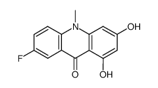7-fluoro-1,3-dihydroxy-10-methyl-acridan-9-one结构式