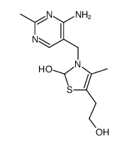 3-((4-amino-2-methylpyrimidin-5-yl)methyl)-5-(2-hydroxyethyl)-4-methyl-2,3-dihydrothiazol-2-ol结构式