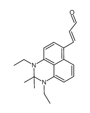 3-(1,3-diethyl-2,2-dimethylperimidin-6-yl)prop-2-enal结构式
