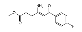 4-amino-6-(4-fluorophenyl)-2-methyl-6-oxohex-4-enoic acid methyl ester Structure