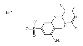 sodium 2-amino-6-[(5-chloro-2,6-difluoro-4-pyrimidinyl)amino]toluene-4-sulphonate结构式