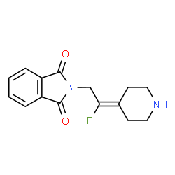 2-(2-Fluoro-2-(piperidin-4-ylidene)ethyl)isoindoline-1,3-dione Structure