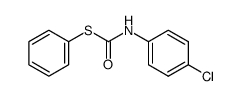 S-phenyl N-(4-chlorophenyl)carbamothioate结构式
