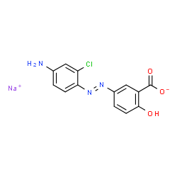 sodium 5-[(4-amino-2-chlorophenyl)azo]salicylate结构式