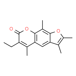 6-ethyl-2,3,5,9-tetramethylfuro[3,2-g]chromen-7-one结构式