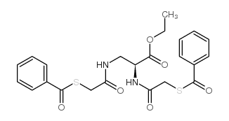ethyl (2S)-2,3-bis[(2-benzoylsulfanylacetyl)amino]propanoate结构式