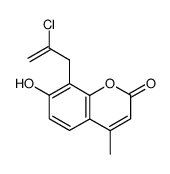 8-(β-chloroallyl)-7-hydroxy-4-methylcoumarin Structure