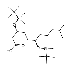 (3S,6R)-3,6-bis((tert-butyldimethylsilyl)oxy)-10-methylundecanoic acid结构式