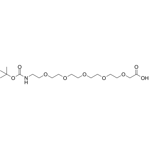 t-Boc-N-amido-PEG5-acetic acid structure