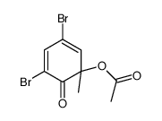 (3,5-dibromo-1-methyl-6-oxocyclohexa-2,4-dien-1-yl) acetate Structure