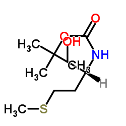(R)-(1-羟基-4-(甲硫基)丁烷-2-基)氨基甲酸叔丁酯结构式