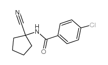 4-氯-N-(1-氰基环戊基)-苯酰胺结构式