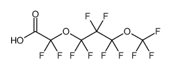 Acetic acid, 2,2-difluoro-2-[1,1,2,2,3,3-hexafluoro-3-(trifluoromethoxy)propoxy] Structure