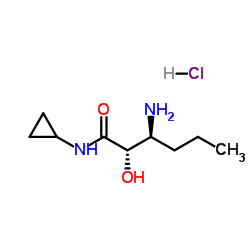 (2S,3S)-3-氨基-N-环丙基-2-羟基己酰胺盐酸盐结构式