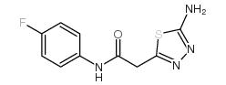 5-氨基-N-(4-氟苯基)-1,3,4-噻二唑-2-乙酰胺结构式