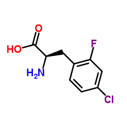 4-Chloro-2-fluoro-D-phenylalanine结构式