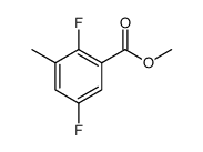 2,5-二氟-3-甲基苯甲酸甲酯结构式