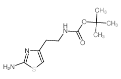 叔丁基 2-(2-氨基噻唑-4-基)乙基氨基甲酸酯结构式