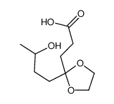 3-[2-(3-hydroxybutyl)-1,3-dioxolan-2-yl]propanoic acid Structure