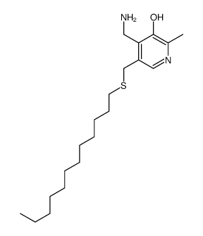 4-(aminomethyl)-5-(dodecylsulfanylmethyl)-2-methylpyridin-3-ol结构式