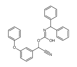 [cyano-(3-phenoxyphenyl)methyl] N-benzhydrylcarbamate结构式