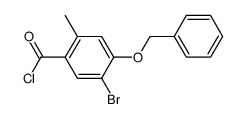 4-(benzyloxy)-5-bromo-2-methylbenzoyl chloride Structure