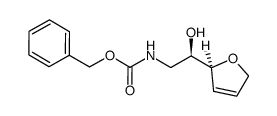 benzyl (R)-2-((S)-2,5-dihydrofuran-2-yl)-2-hydroxyethylcarbamate结构式
