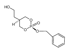 cis-2-benzyloxy-5-(2'-hydroxyethyl)-1,3,2-dioxa-2-oxophosphorinane Structure
