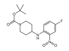 2-Methyl-2-propanyl 4-[(4-fluoro-2-nitrophenyl)amino]-1-piperidin ecarboxylate结构式
