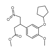 methyl 3-(3-cyclopentyloxy-4-methoxyphenyl)-4-nitrobutanoate结构式