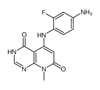 5-(4-amino-2-fluorophenylamino)-8-methylpyrido[2,3-d]pyrimidine-4,7(3H,8H)-dione结构式