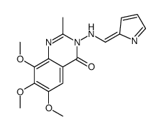 4(3H)-Quinazolinone,6,7,8-trimethoxy-2-methyl-3-(pyrrol-2-ylmethyleneamino)- (6CI) Structure