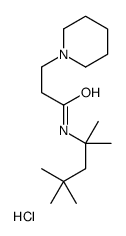 1-Piperidinepropionamide, N-(1,1,3,3-tetramethylbutyl)-, hydrochloride Structure