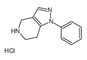 1-苯基-4,5,6,7-四氢-1H-吡唑并[4,3-c]吡啶盐酸盐结构式